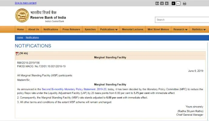 RBI BANK POLICY